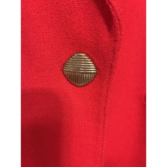Vtg Cross Country Fashions Red Wool Christmas Holiday Party Blazer Sz 12 - Picture 11 of 13